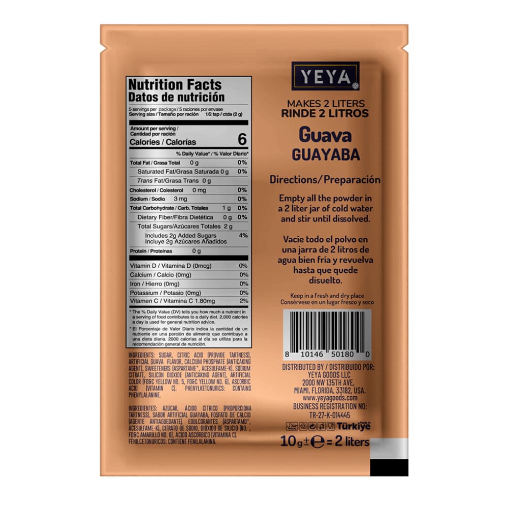 Refresco instantáneo sabor guayaba Yeya (624 x 10 g) - Miniatura 3