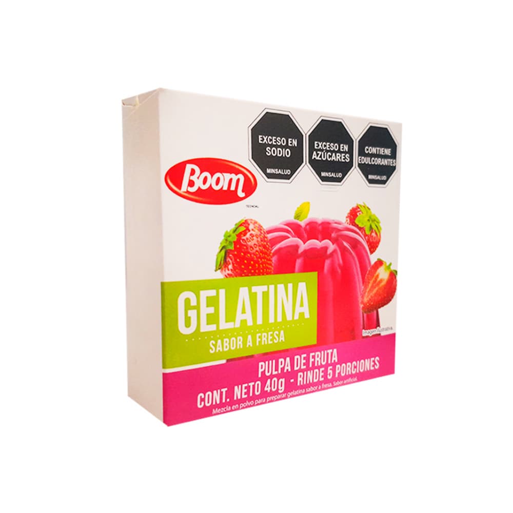 Gelatina sabor fresa Boom (40 g / 1.4 oz) - Miniatura 1