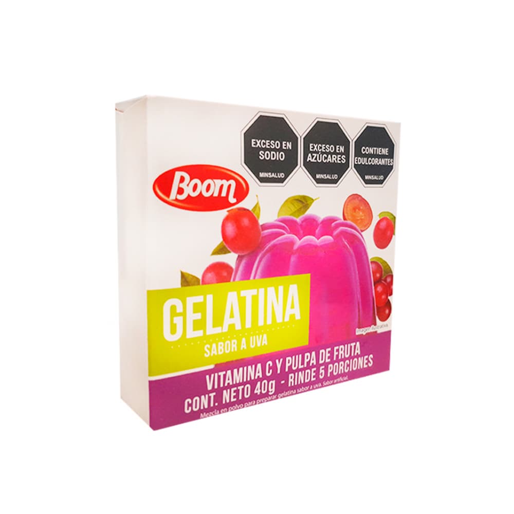Gelatina sabor uva Boom (40 g / 1.41 oz) - Miniatura 1