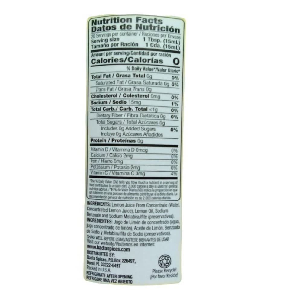 Jugo de limón Badia (295.7 ml) - Miniatura 3