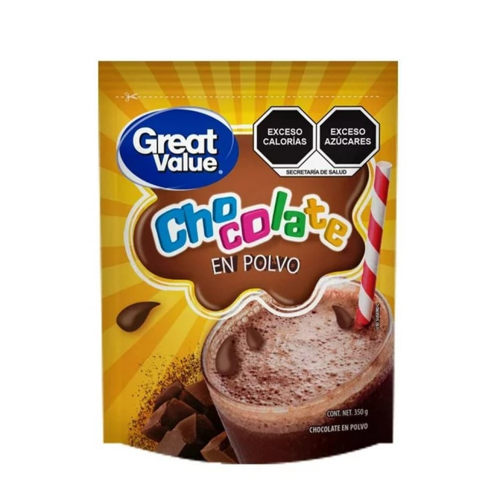 Chocolate en polvo Great Value (350 g / 12.34 oz) - Imagen 1