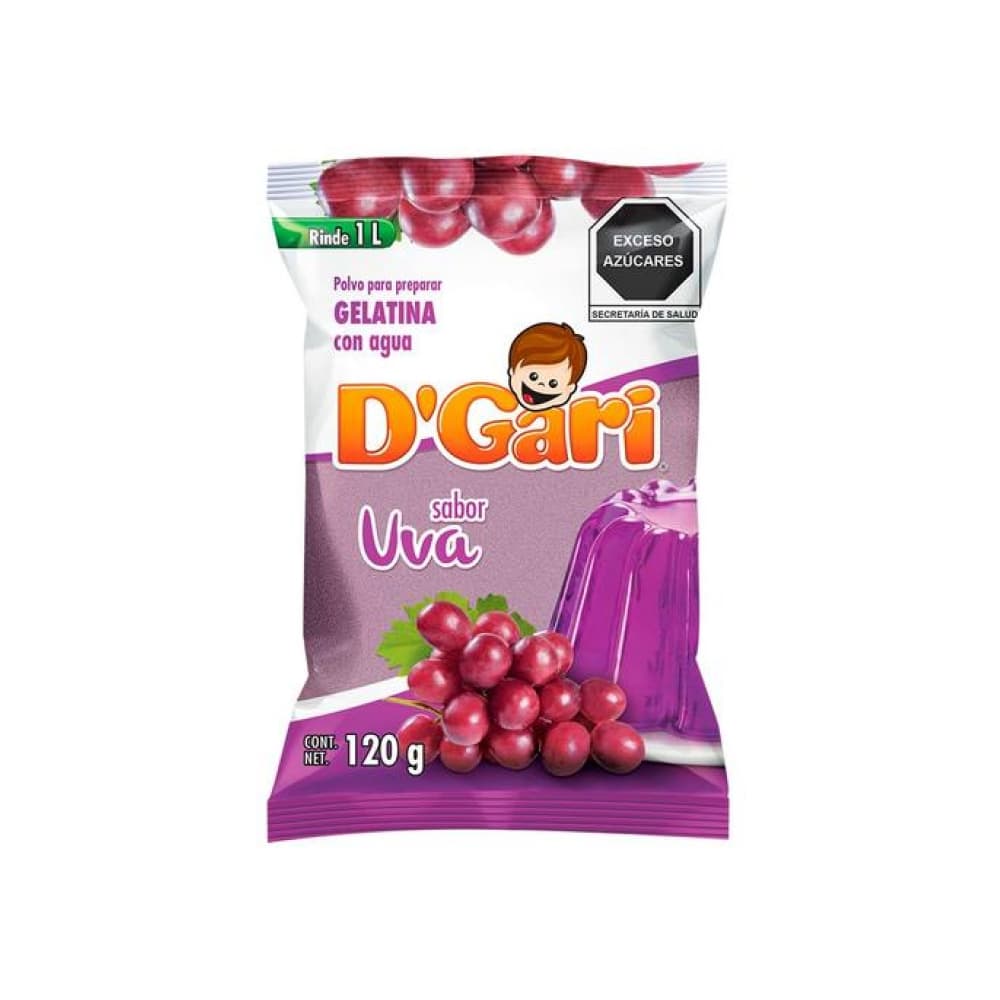 Gelatina sabor uva D'Gari (120 g / 4.2 oz) - Imagen 1