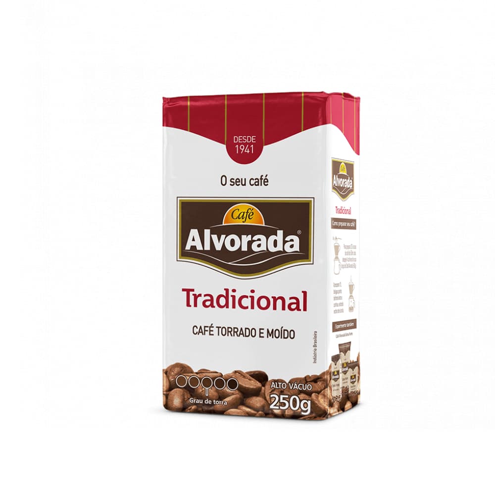 Café tostado y molido tradicional Alvorada (250 g / 8.81 oz) - Imagen 1