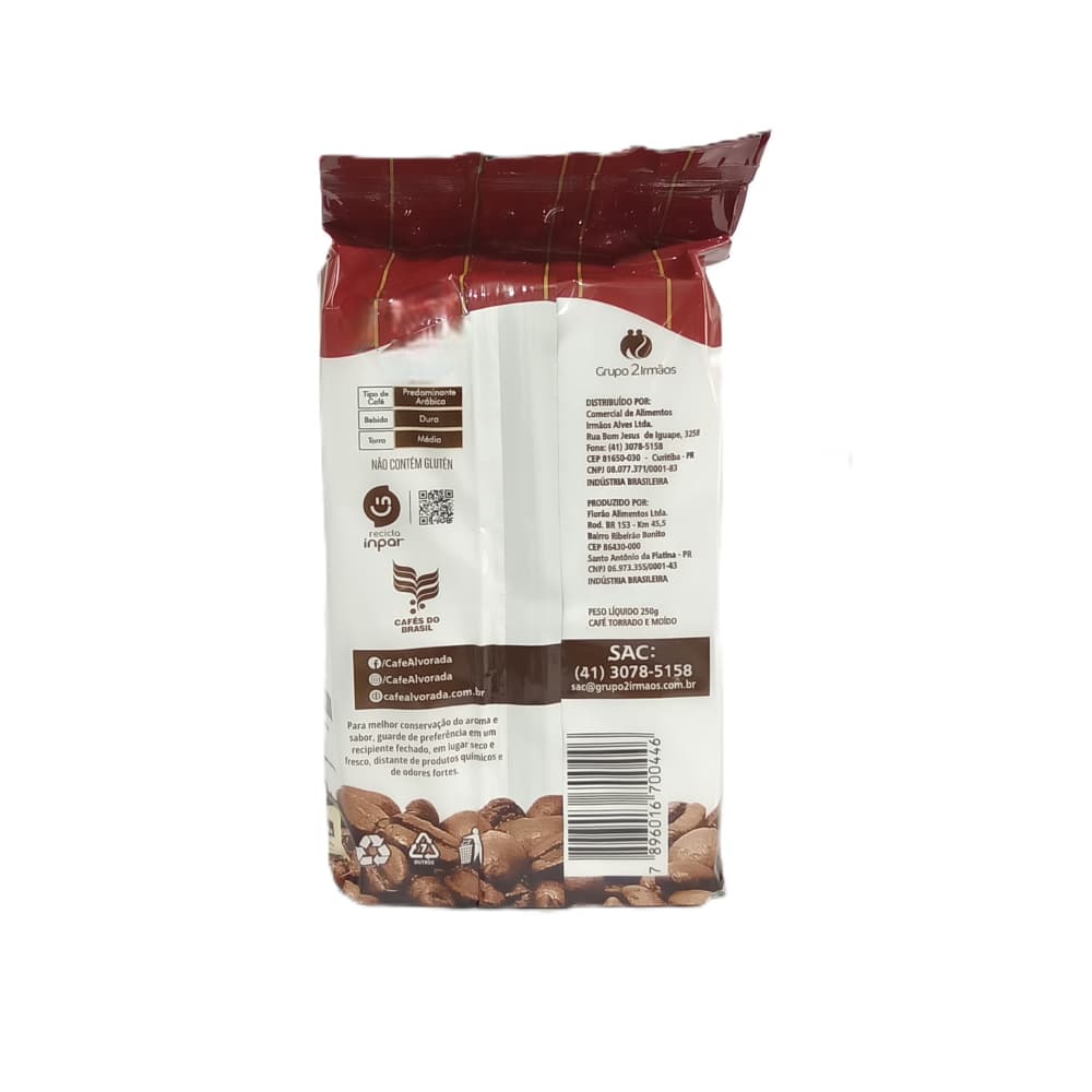 Café tostado y molido tradicional Alvorada (250 g / 8.81 oz) - Miniatura 2