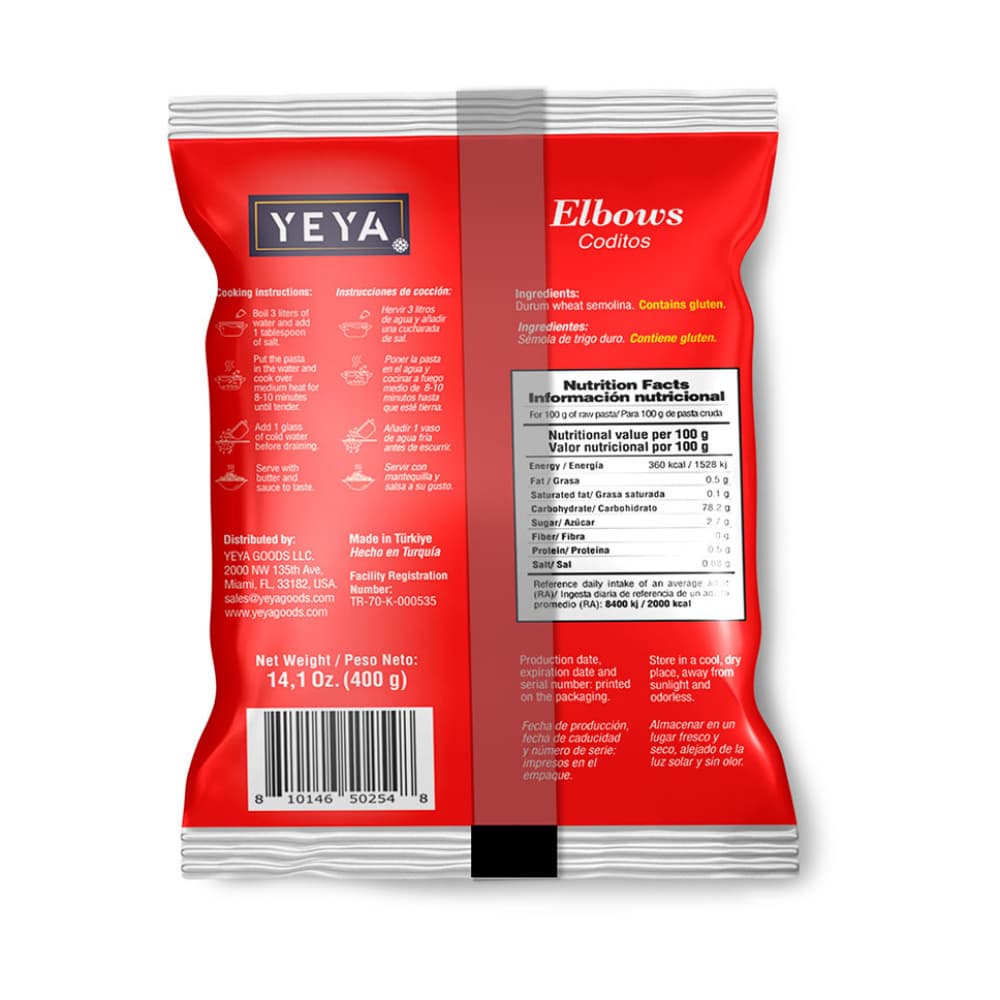 Coditos Yeya (6 x 400 g / 14.11 oz) - Miniatura 3