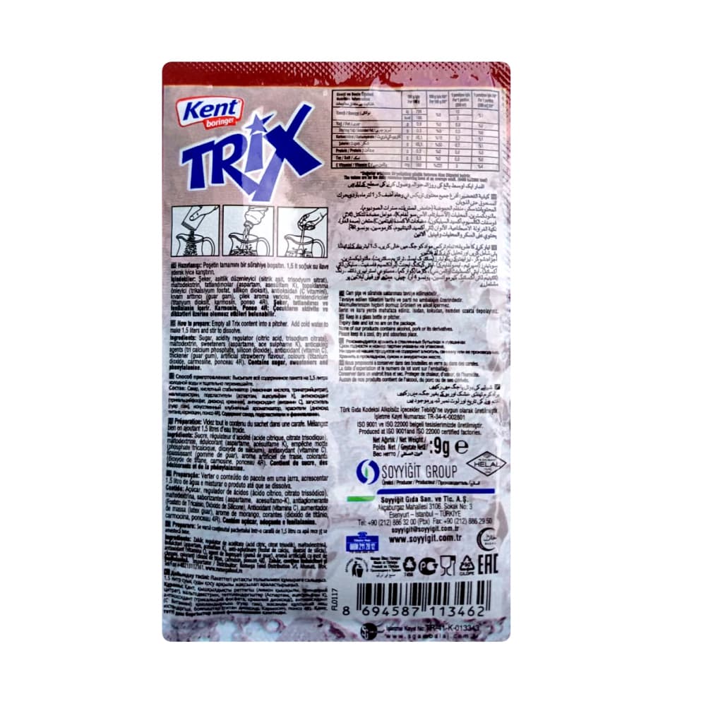 Refresco en polvo sabor fresa Trix (9 g) - Miniatura 2