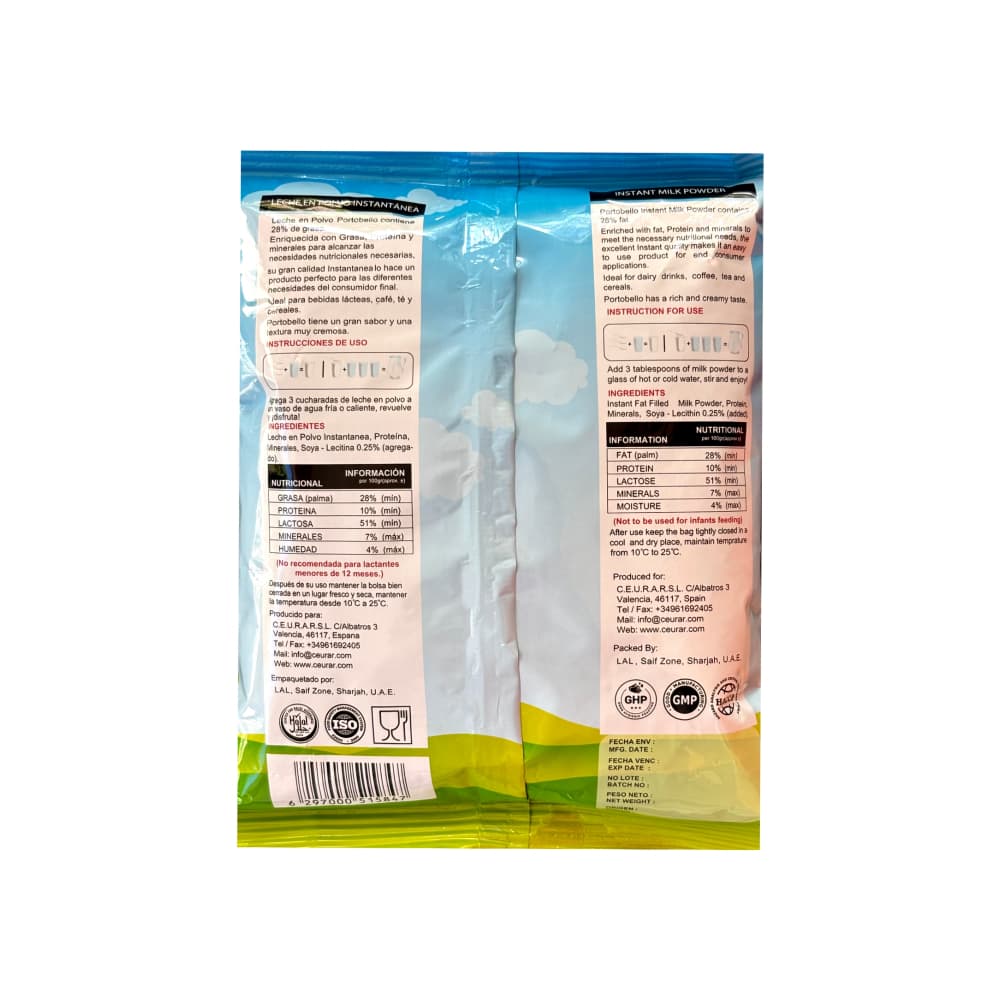 Leche en polvo instantánea con grasa vegetal y multivitaminas Portobello (400 g / 14.10 oz) - Miniatura 2