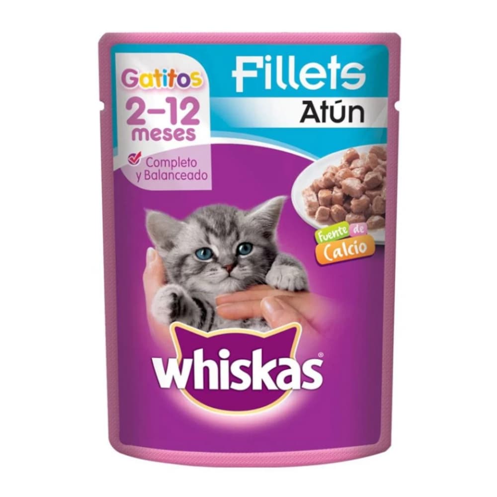 Alimento para gatitos de 2 a 12 meses filetes de atún Whiskas (85 g / 2.99 oz) - Imagen 1