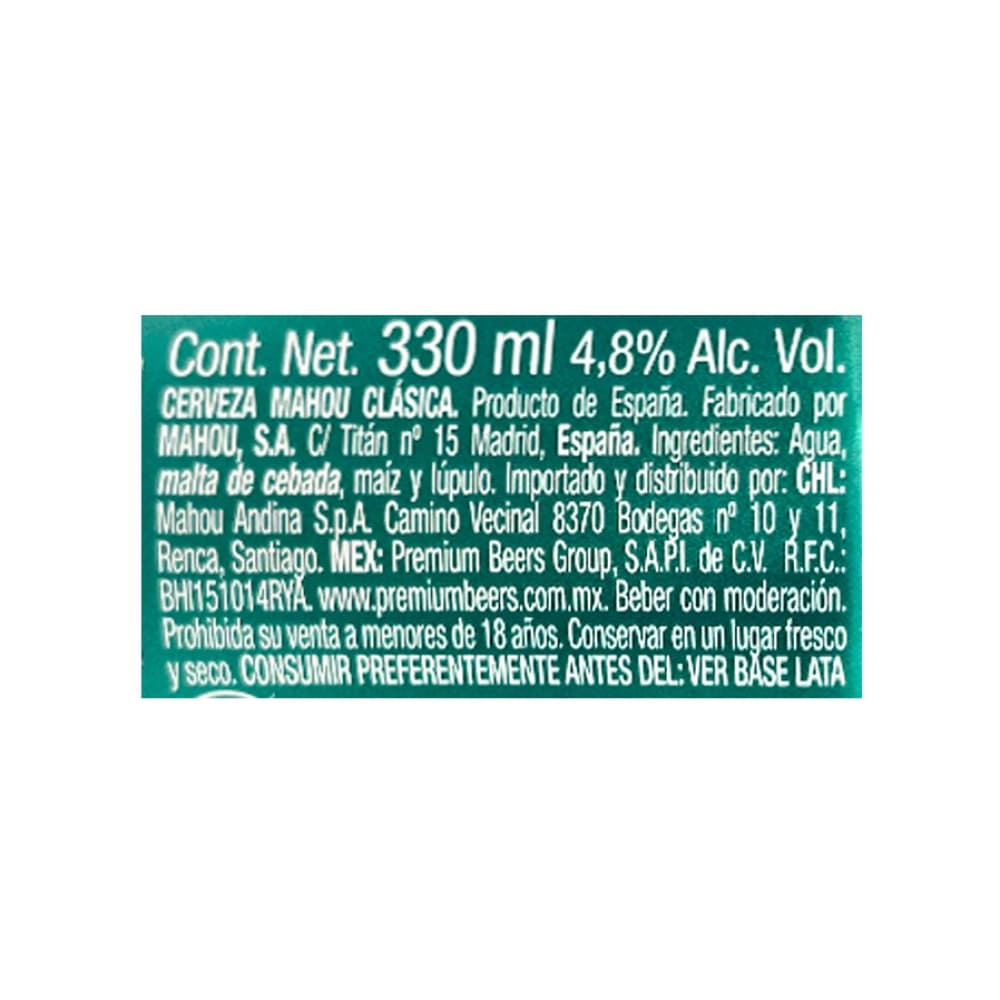 Cerveza clásica Mahou (330 ml) - Miniatura 3