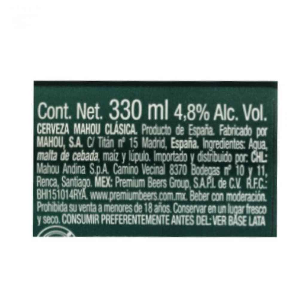 Cerveza Mahou Clásica (12 x 330 ml) - Miniatura 3