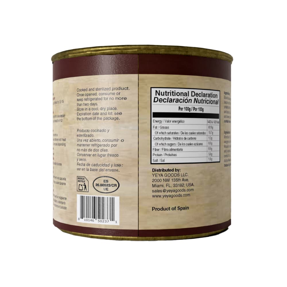 Morcilla con manteca Yeya (640 g / 1.41 lb) - Miniatura 2