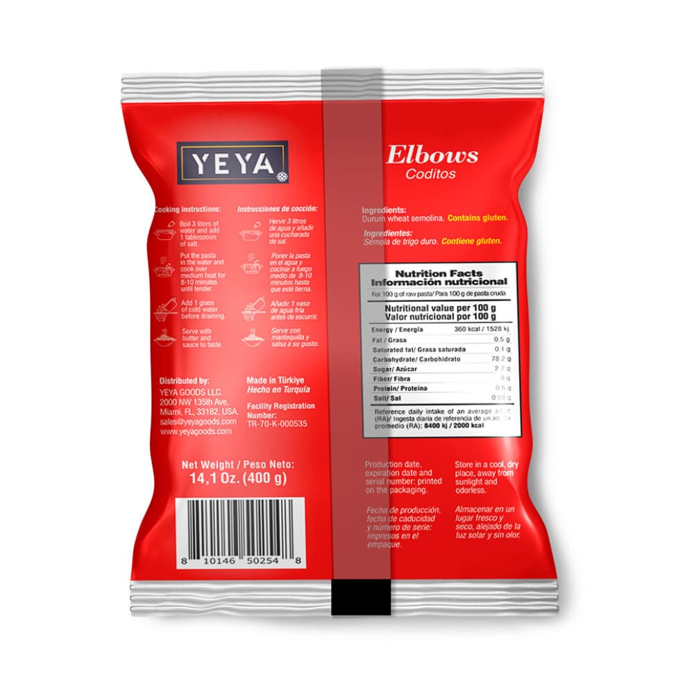 Coditos YEYA (400 g / 14.11 oz) - Miniatura 3