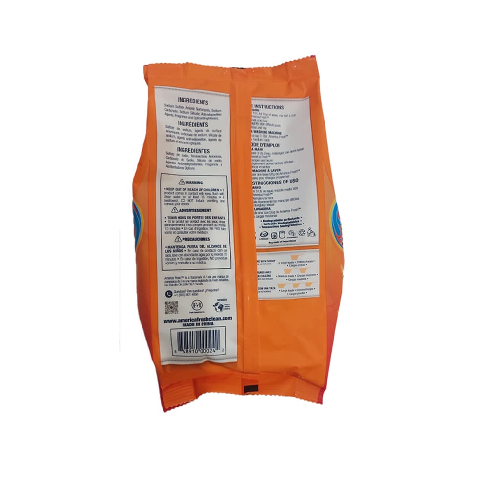 Detergente en polvo de fragancia original para ropa America Fresh (400 g / 14.10 oz) - Miniatura 3