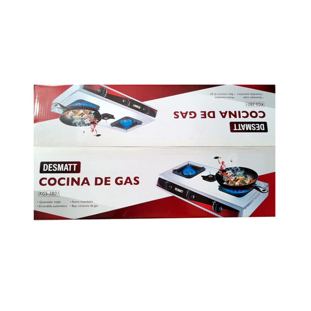 Cocina de gas de 3 hornillas Desmatt KGS-3B0I - Miniatura 2