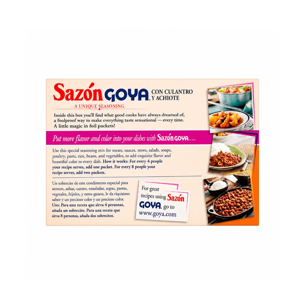 Sazón con culantro y achiote Goya (180 g / 6.34 oz) - Miniatura 2