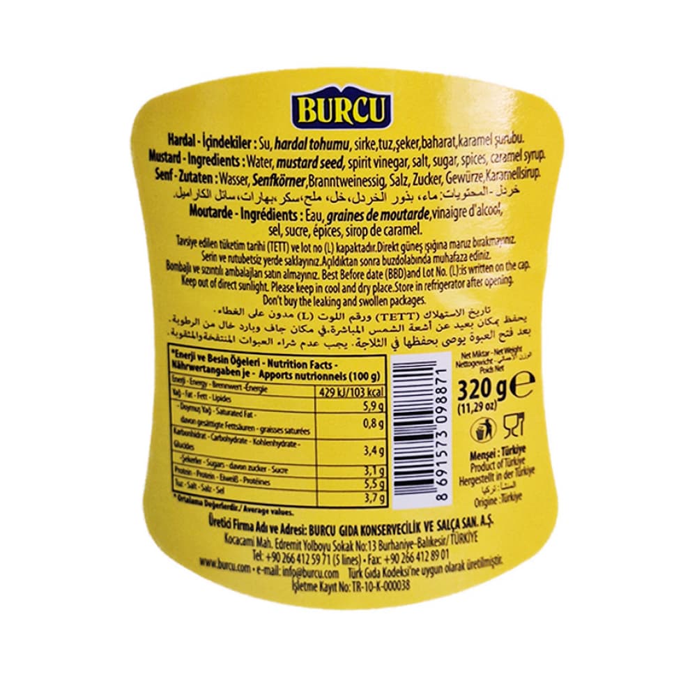 Mostaza Burcu (320 g / 11.29 oz) - Miniatura 3