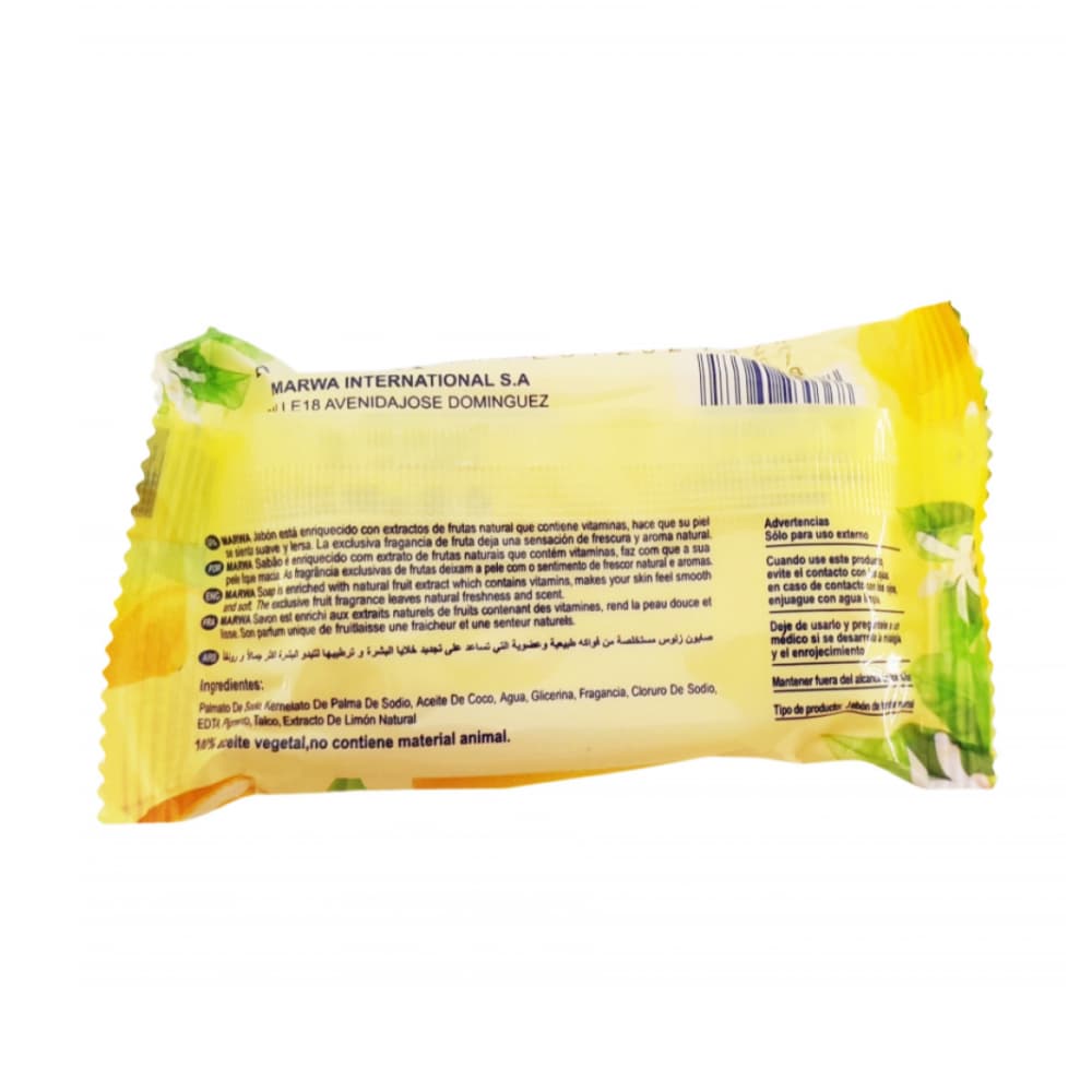 Jabón frutal con extracto de limón natural Marwa (4 x 100 g / 3.5 oz) - Miniatura 3