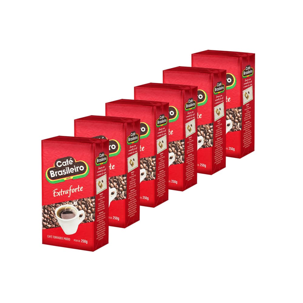 Café extra fuerte Brasileiro (6 x 250 g / 8.8 oz) - Imagen 1
