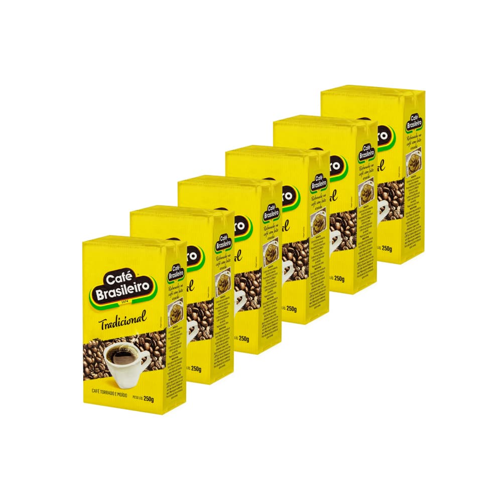 Café tradicional Brasileiro (6 x 250 g / 8.8 oz) - Imagen 1