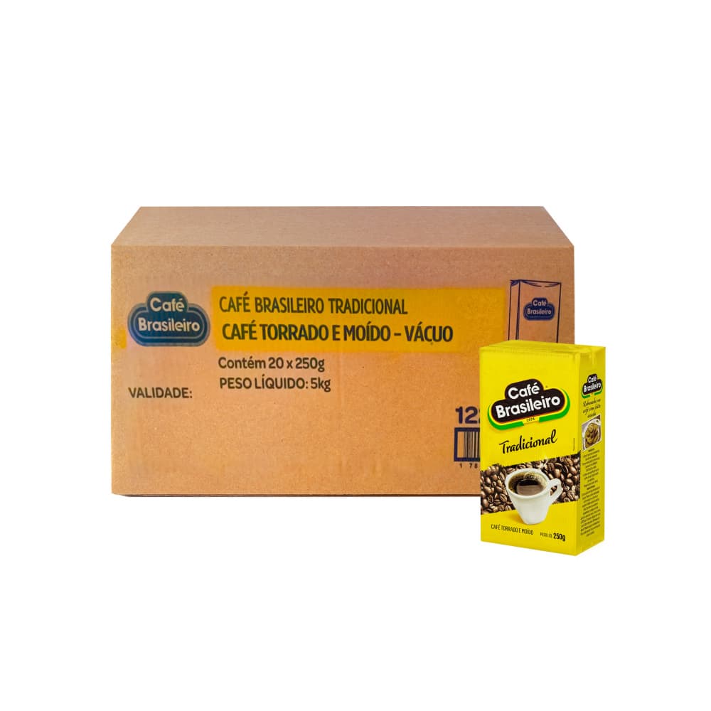 Café tradicional Brasileiro (20 x 250 g / 8.8 oz) - Imagen 1