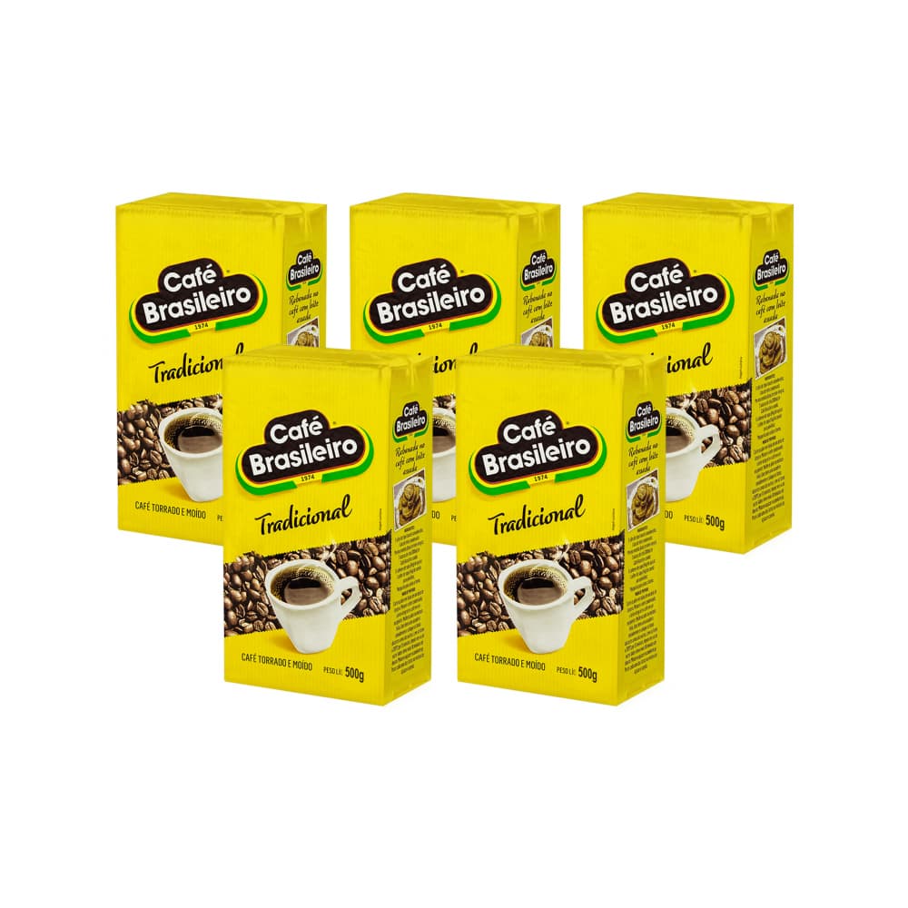 Café tradicional Brasileiro (5 x 500 g / 1.1 lb) - Imagen 1