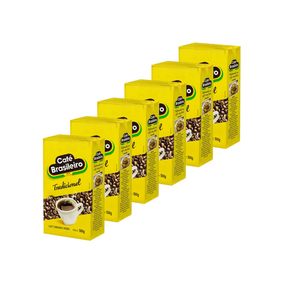Café tradicional Brasileiro (6 x 500 g / 1.1 lb) - Imagen 1
