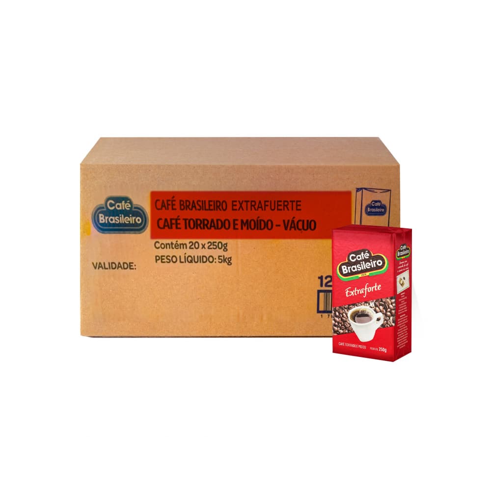 Café extra fuerte Brasileiro (20 x 500 g / 1.1 lb) - Imagen 1