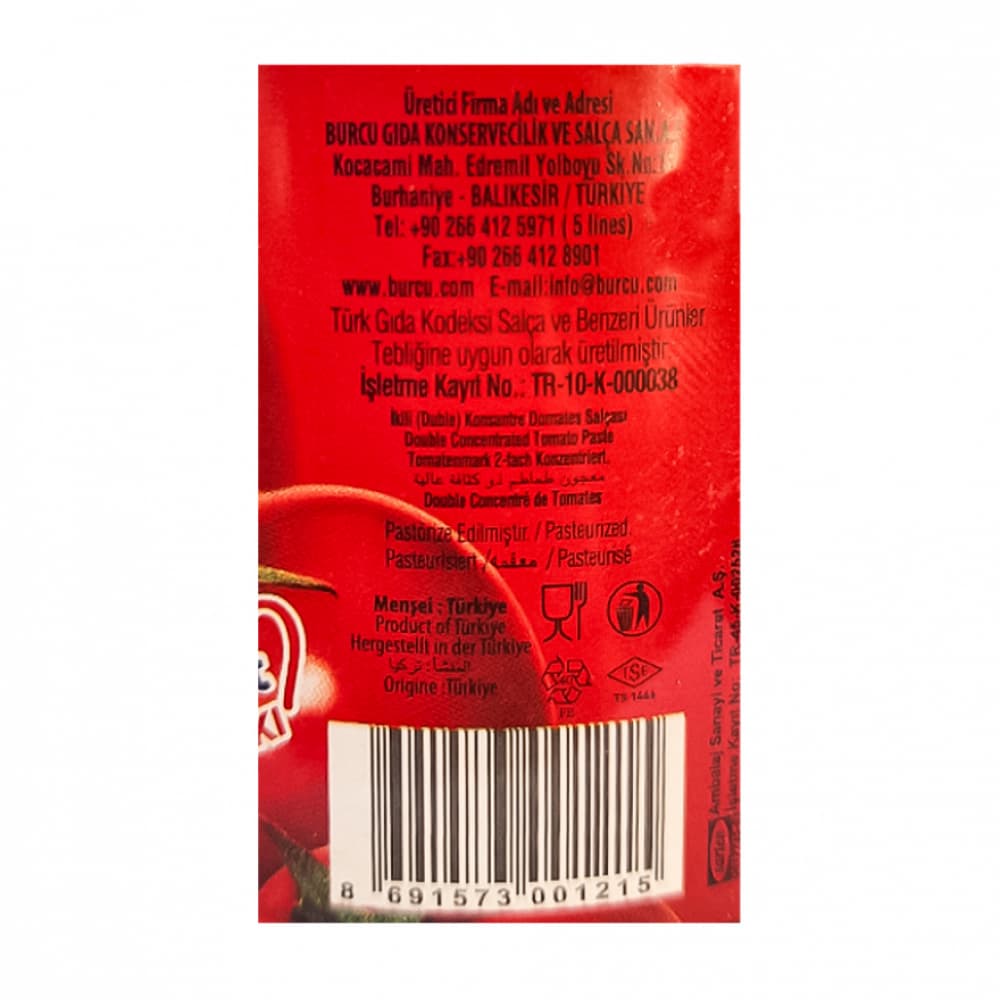 Pasta de tomate Burcu (2 x 200 g / 7.05 oz) - Miniatura 3