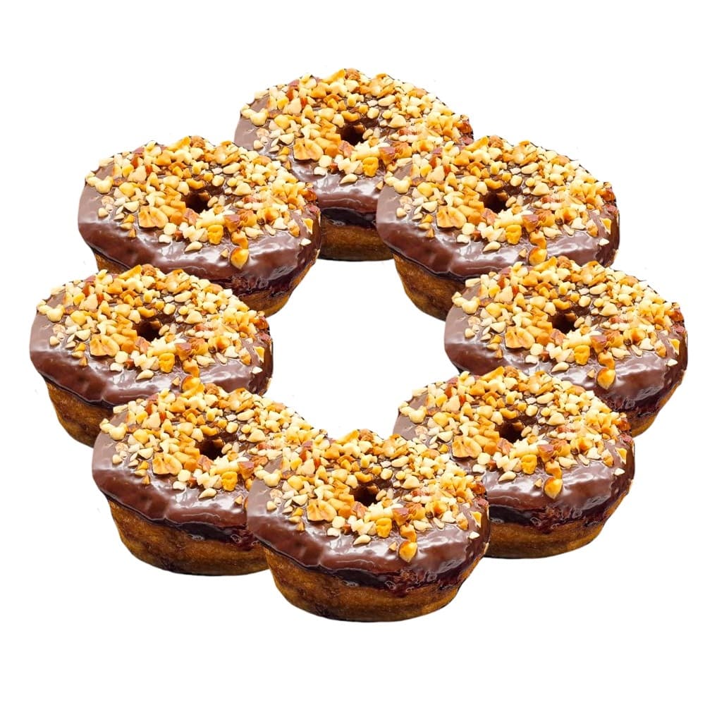 Dona con cobertura de chocolate y maní (8 x 116 g / 4.01 oz) - Imagen 1