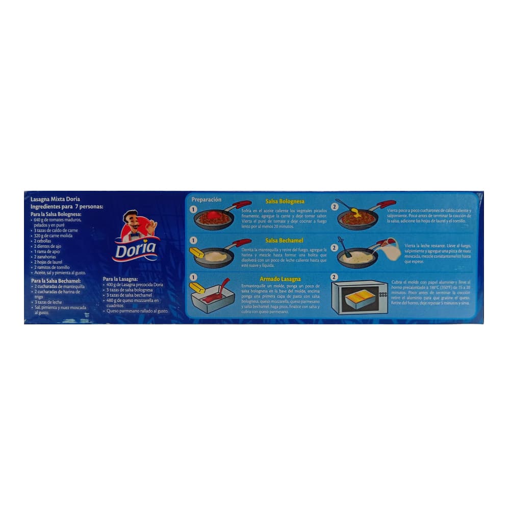 Pastas alimenticias lasaña Doria (400 g / 14.11 oz) - Miniatura 2