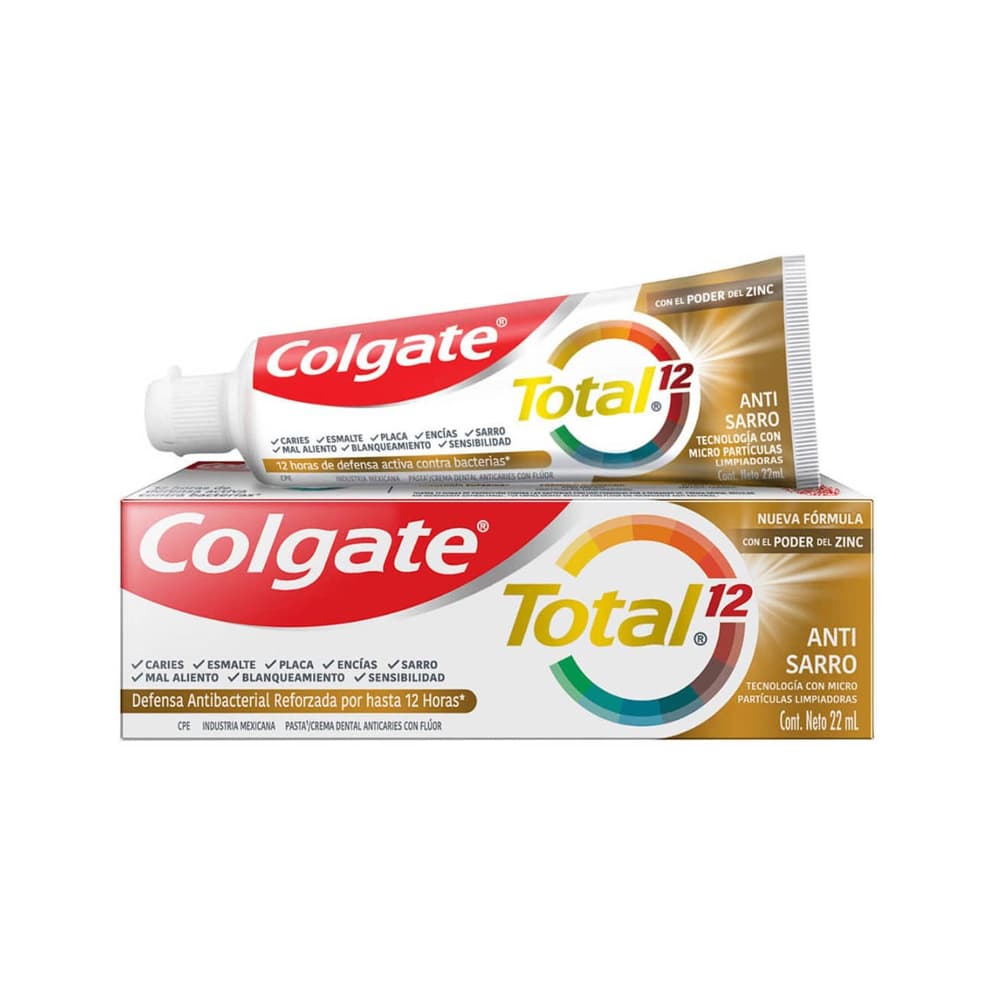 Pasta dental Colgate Total 12 (22 ml) - Imagen 1