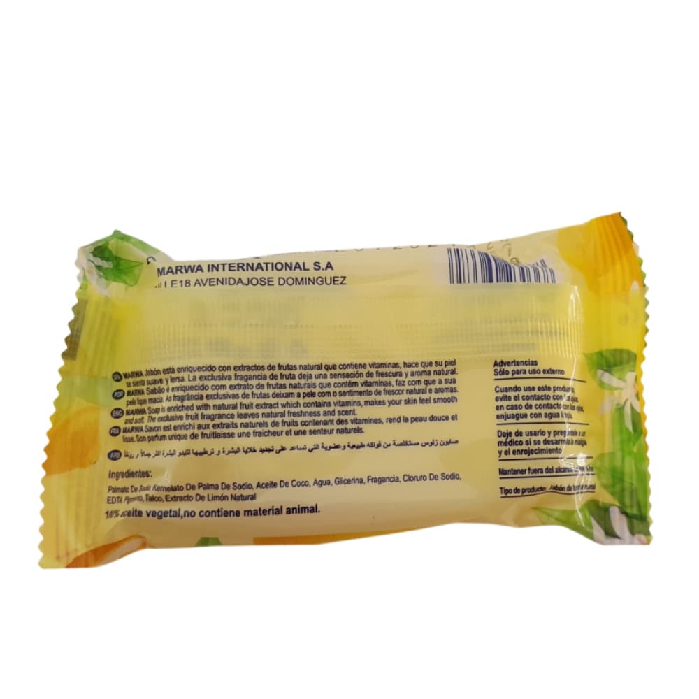 Jabón frutal con extracto de limón natural Marwa (100 g / 3.52 oz) - Miniatura 2