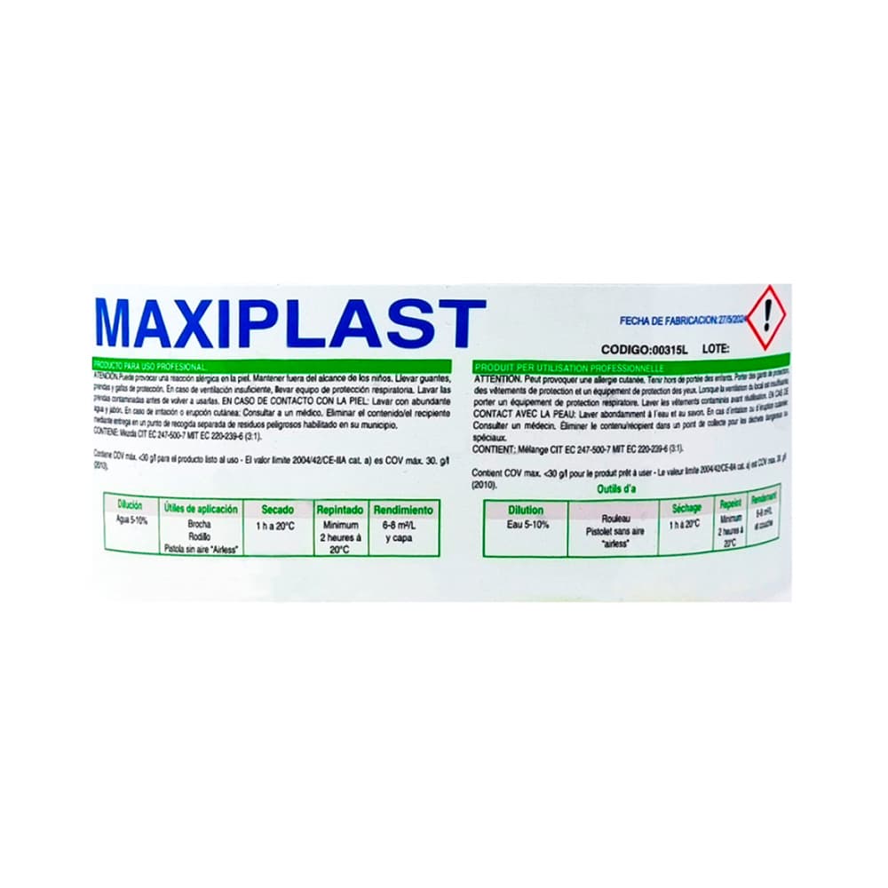 Pintura acrílica interior y exterior de 4 L color gris Euro Campi - Miniatura 2