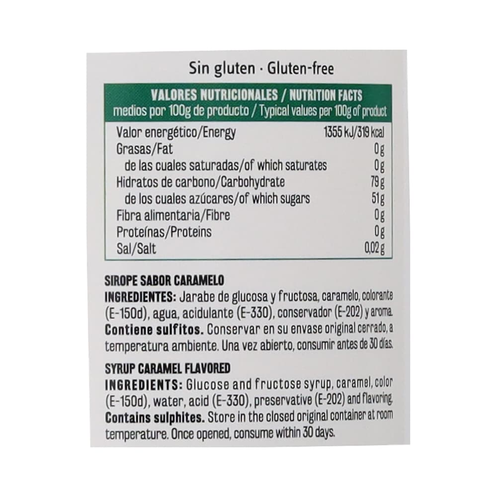 Sirope sabor caramelo Vima Foods (1.2 kg / 2.64 lb) - Miniatura 3