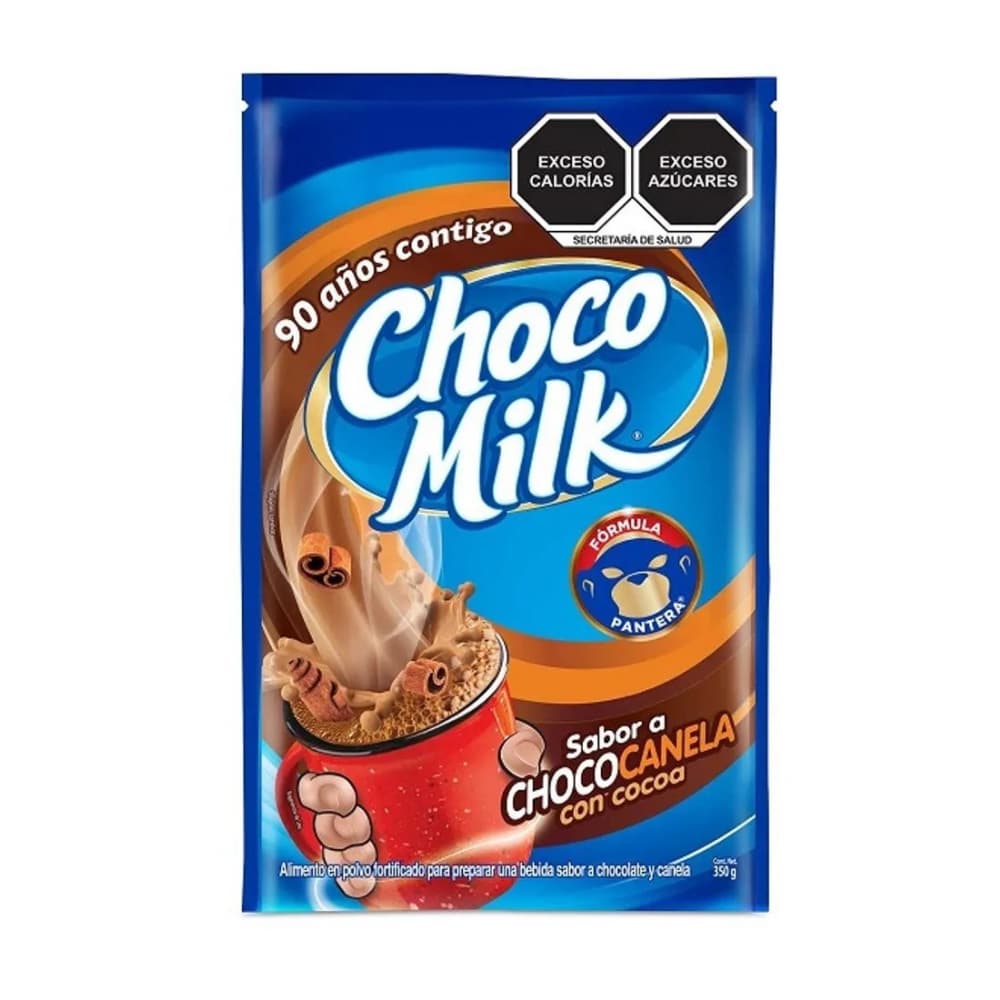 Alimento en polvo fortificado para preparar una bebida sabor a chocolate y canela Choco Milk (350 g / 12.35 oz) - Imagen 1