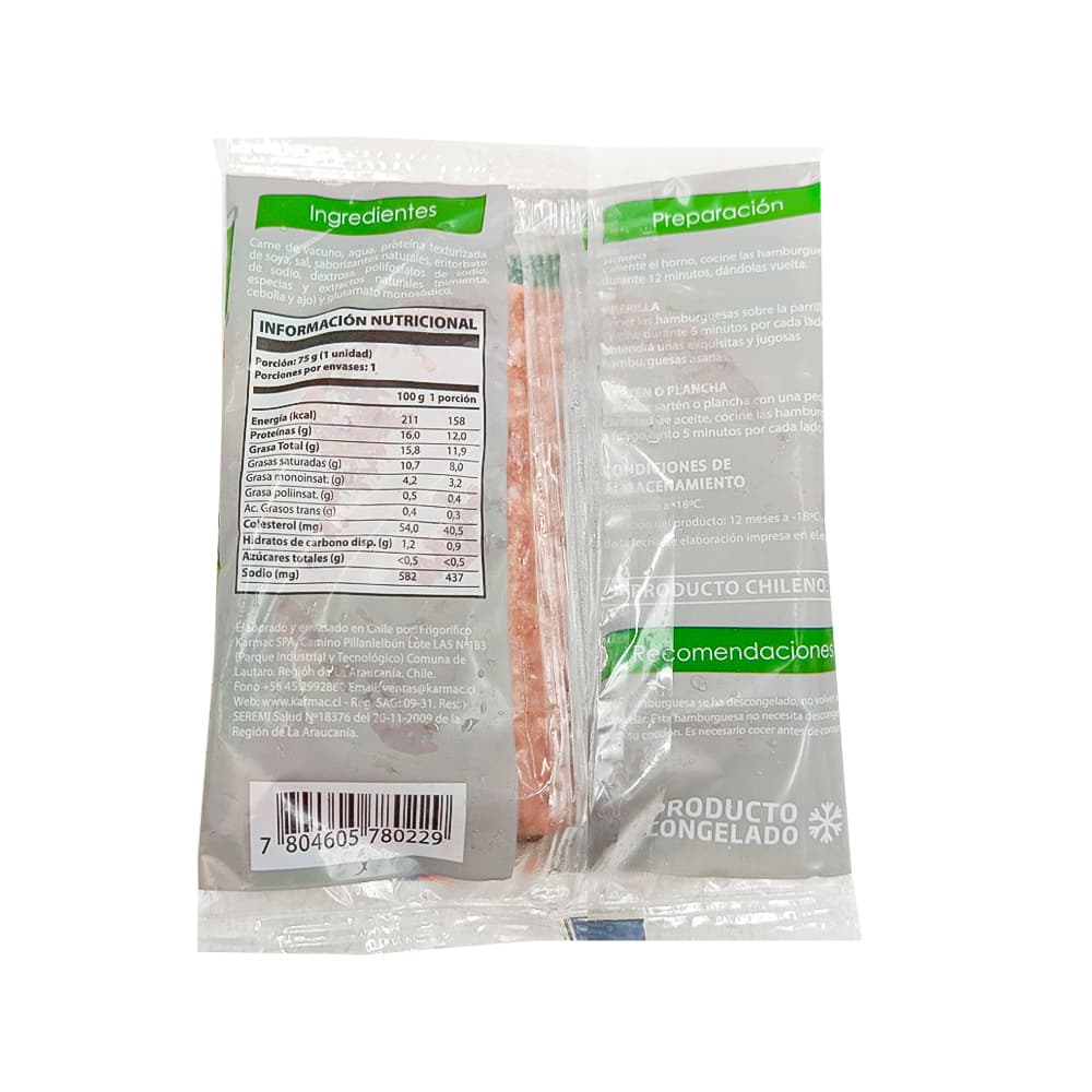 Hamburguesa de vacuno Karmac (75 g / 2.6 oz) - Miniatura 3