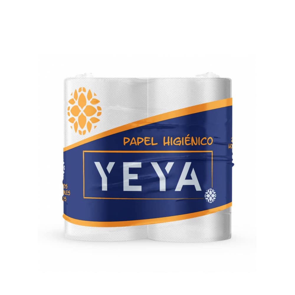 Papel sanitario de hojas dobles YEYA (4 U) - Imagen 1