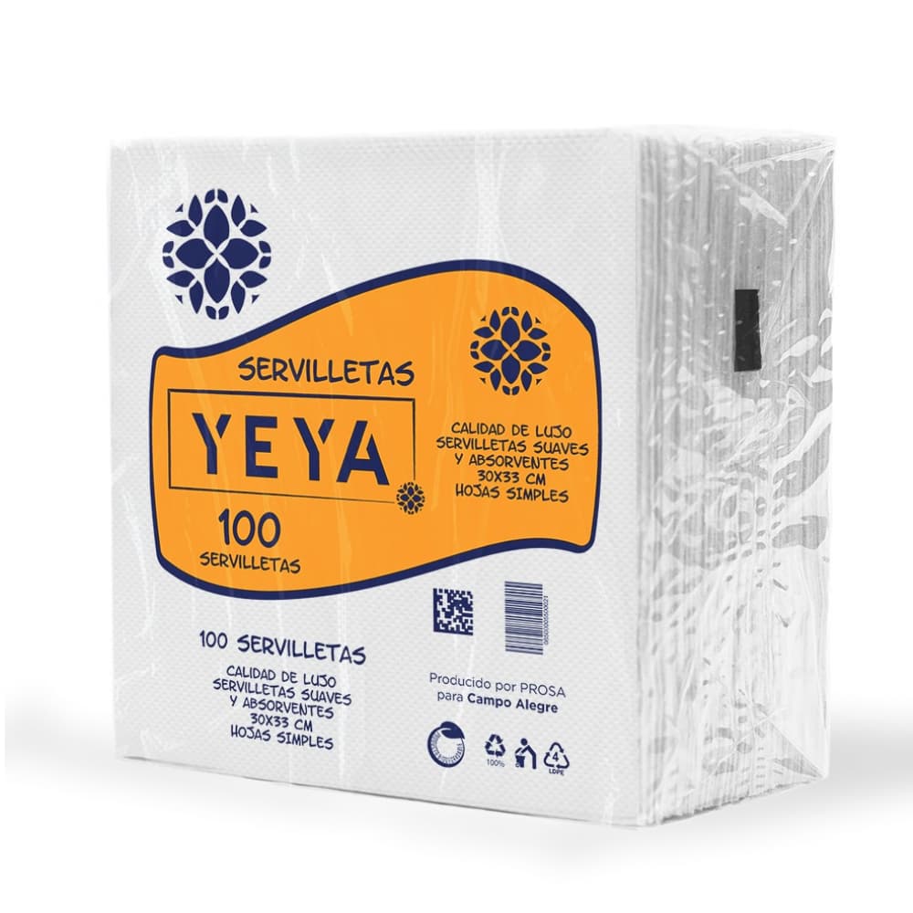 Servilletas YEYA (100 U) - Imagen 1