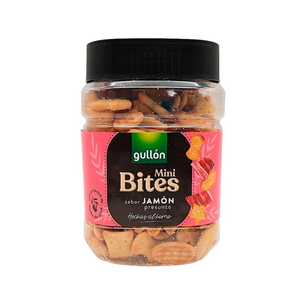Mini galletas sabor jamón Gullón (250 g / 8.81 oz) - Imagen 1