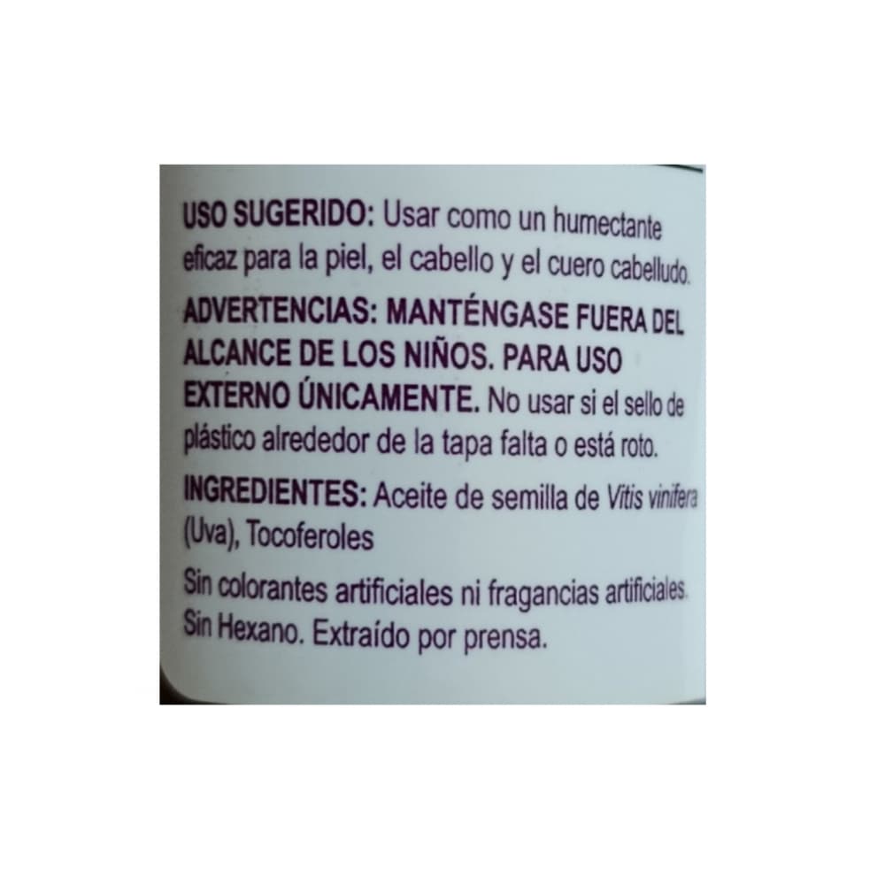 Aceite de semilla de uva De La Cruz (59 ml / 2 fl oz) - Miniatura 2