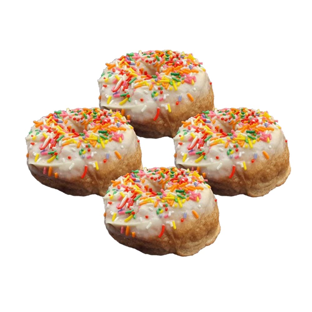 Dona cubierta de dulce de leche y gragea de colores (4 x 116 g / 4.01 oz) - Imagen 1