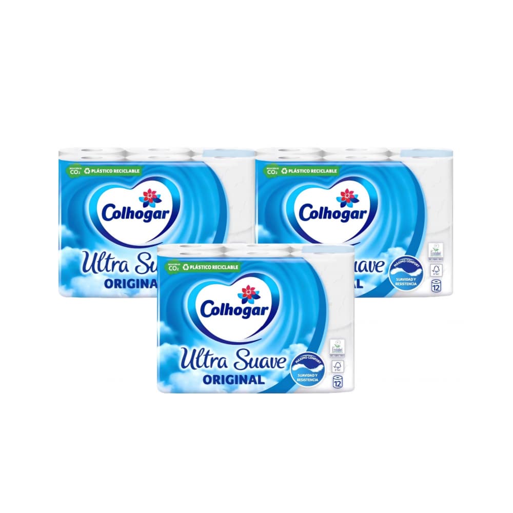 Papel sanitario Colhogar (3 x 12 U) - Imagen 1