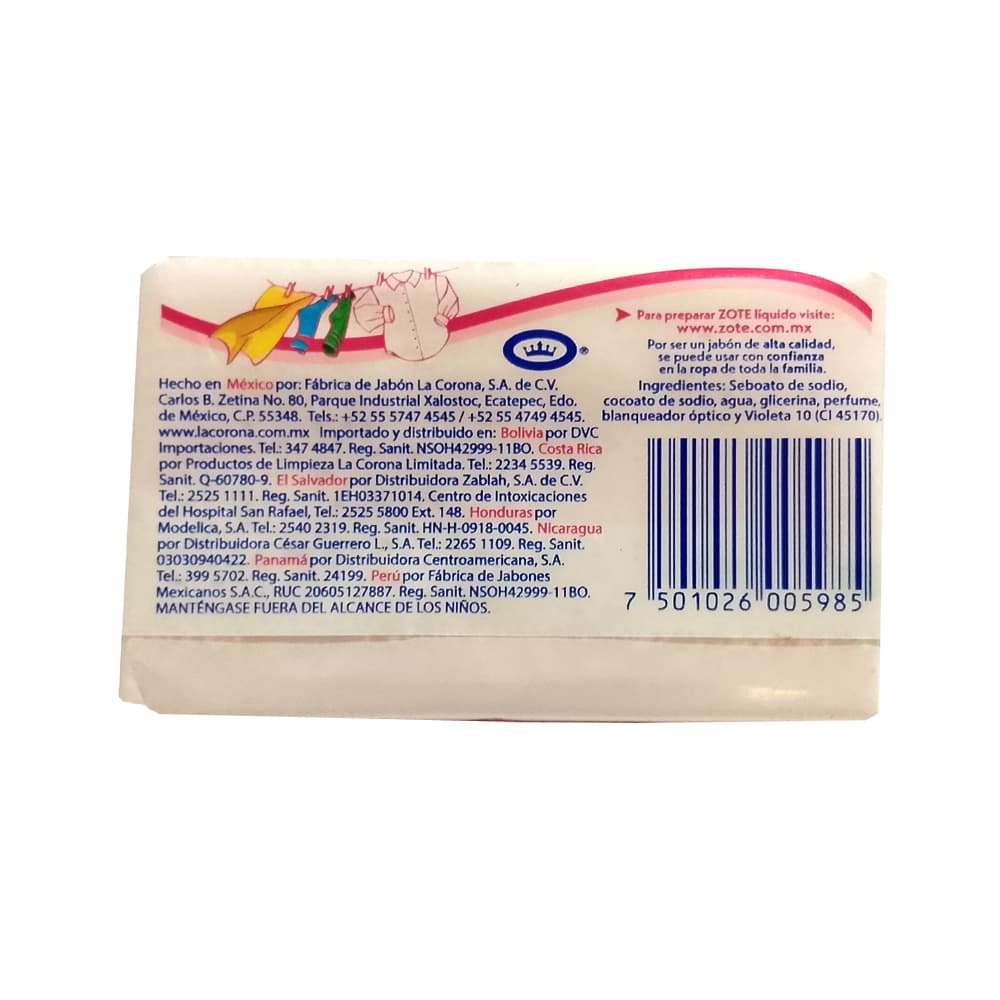 Jabón de lavar rosa Zote (100 g / 3.52 oz) - Miniatura 2