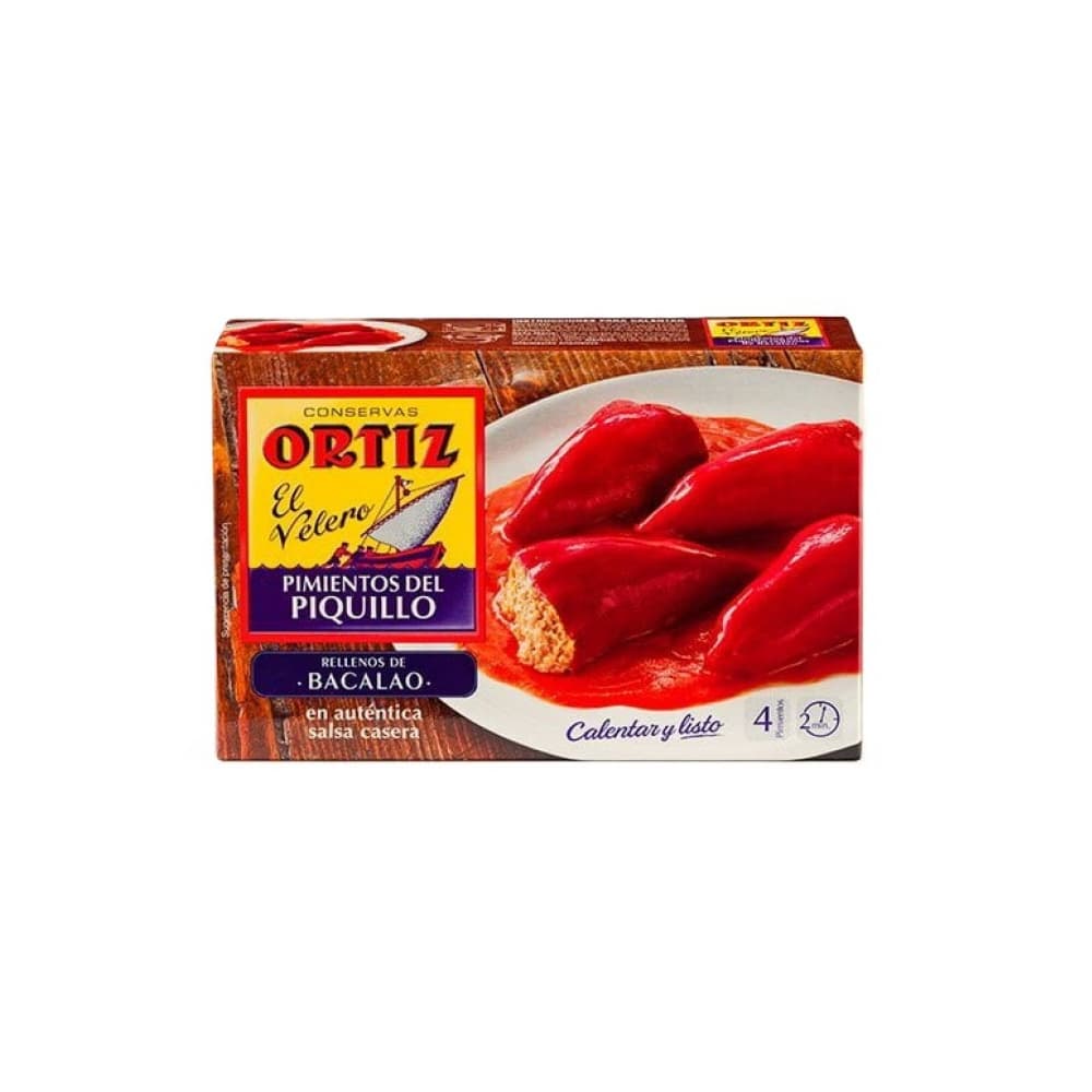 Pimientos del piquillo rellenos de bacalao Ortiz (300 g / 10.58 oz) - Imagen 1