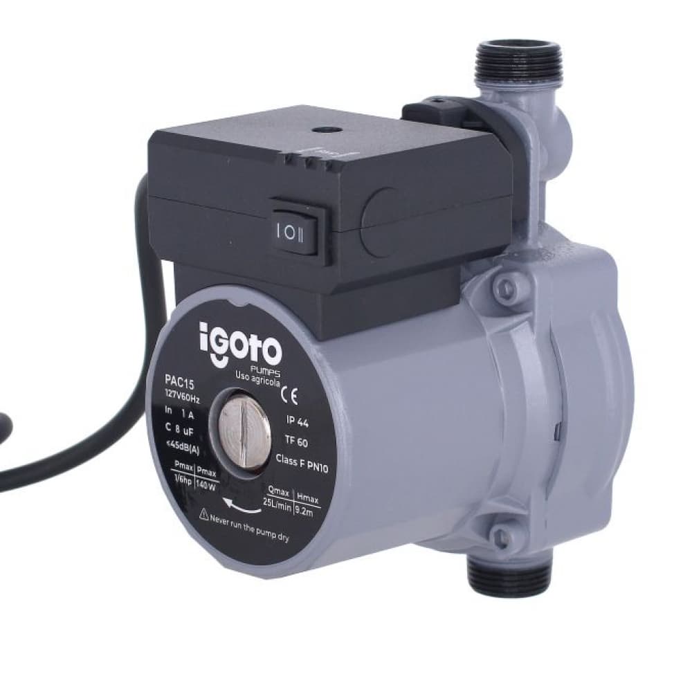 Bomba presurizadora de agua 1/6 Hp Igoto PAC15 - Imagen 1