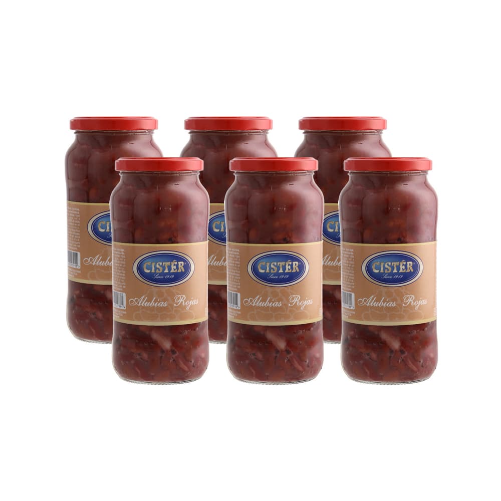 Alubias rojas cocidas Cistér (6 x 540 g / 1.19 lb) - Imagen 1
