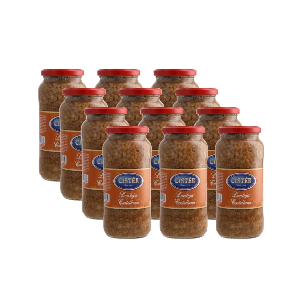 Lentejas cocidas Cistér (12 x 540 g / 1.19 lb) - Imagen 1