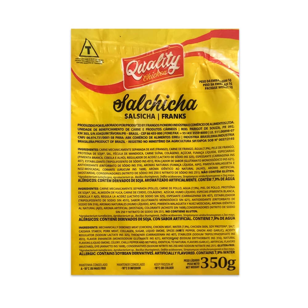 Salchicha de pollo Quality Chicken (350 g / 12.35 oz) - Miniatura 3