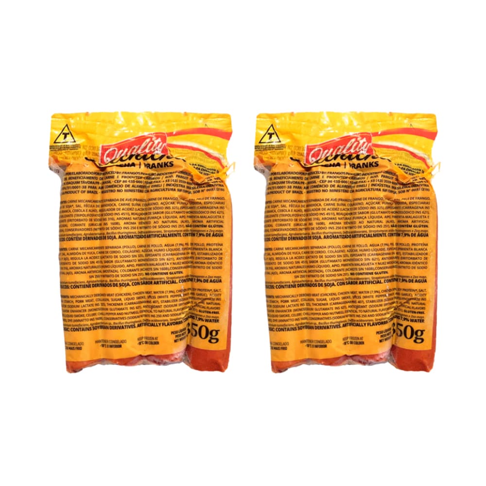 Salchicha de pollo Quality Chicken (2 x 350 g / 12.35 oz) - Imagen 1