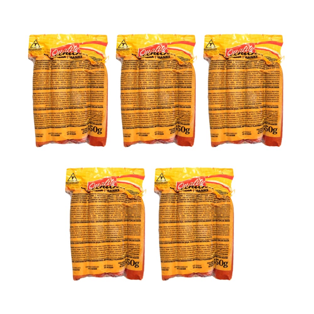 Salchicha de pollo Quality Chicken (5 x 350 g / 12.35 oz) - Imagen 1